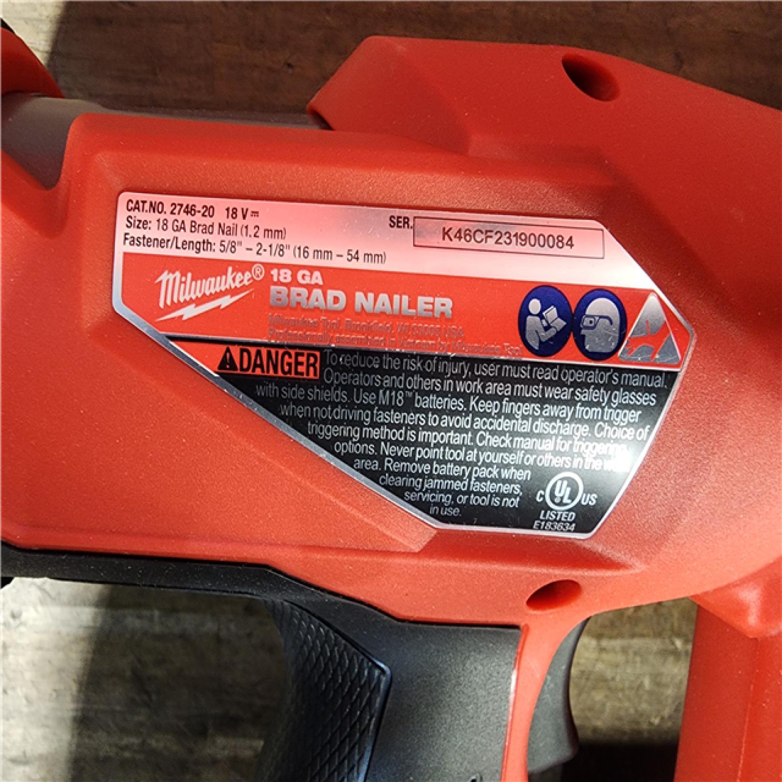 HOUSTON LOCATION - AS-IS Milwaukee M18 FUEL 18 Gauge Brad Nailer (TOOL ONLY)