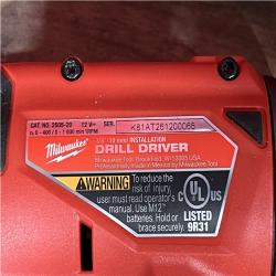 Houston Location AS-IS Milwaukee FUEL 12V Lithium-Ion Brushless Cordless 4-in-1 Installation 3/8 in. Drill Driver with 4 Tool Head (Tool-Only)