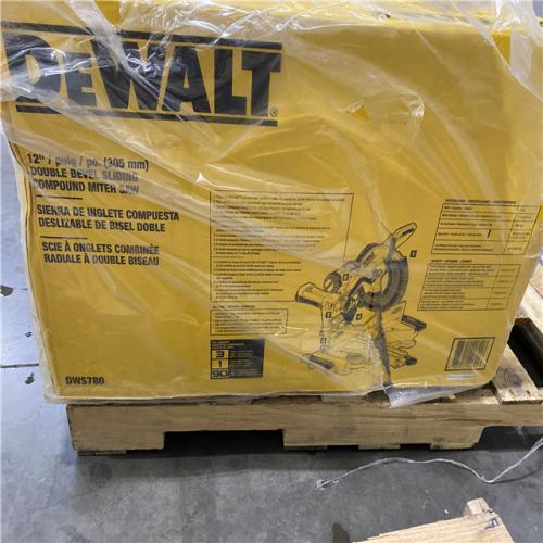NEW- DEWALT 15 Amp Corded 12 in. Double Bevel Sliding Compound Miter Saw