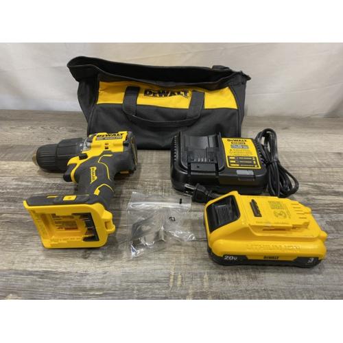 AS-IS DEWALT ATOMIC 20V Cordless 1/2 in. Compact Hammer Drill Kit