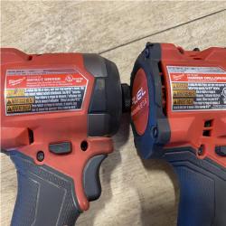 AS-IS Milwaukee FUEL 18V Lithium-Ion Brushless Cordless Hammer Drill and Impact Driver Combo Kit
