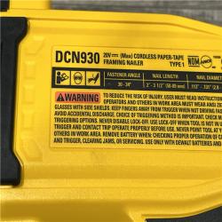 AS-IS DEWALT 20-Volt 30° Cordless Framing Nailer Kit