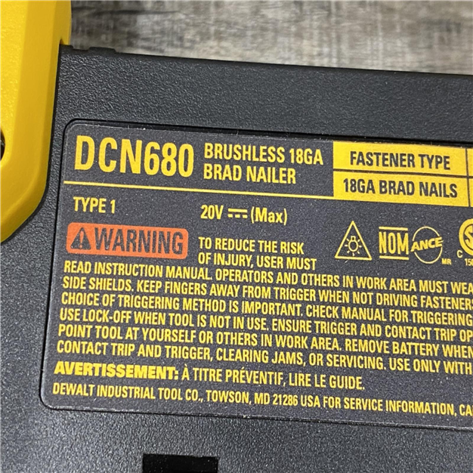 AS-IS DEWALT 20V MAX XR Lithium-Ion Electric Cordless 18-Gauge Brad Nailer (Tool Only)