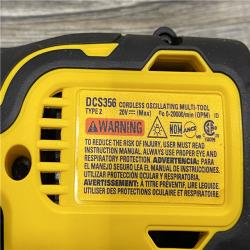 AS-IS DEWALT 20-Volt MAX XR Cordless 3-speed Brushless Oscillating Multi-Tool DCS356B (Tool-Only)