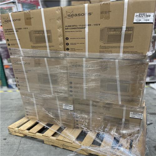 DALLAS LOCATION- NEW!- Seasons 14 500 BTU 115 V Window Cool-Only Air Conditioner PALLET (6 UNITS)