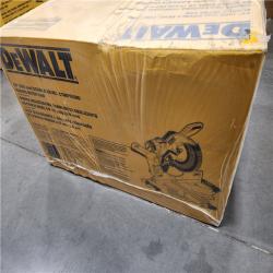 NEW! - DEWALT 15 Amp Corded 12 in. Double Bevel Sliding Compound Miter Saw, Blade Wrench and Material Clamp