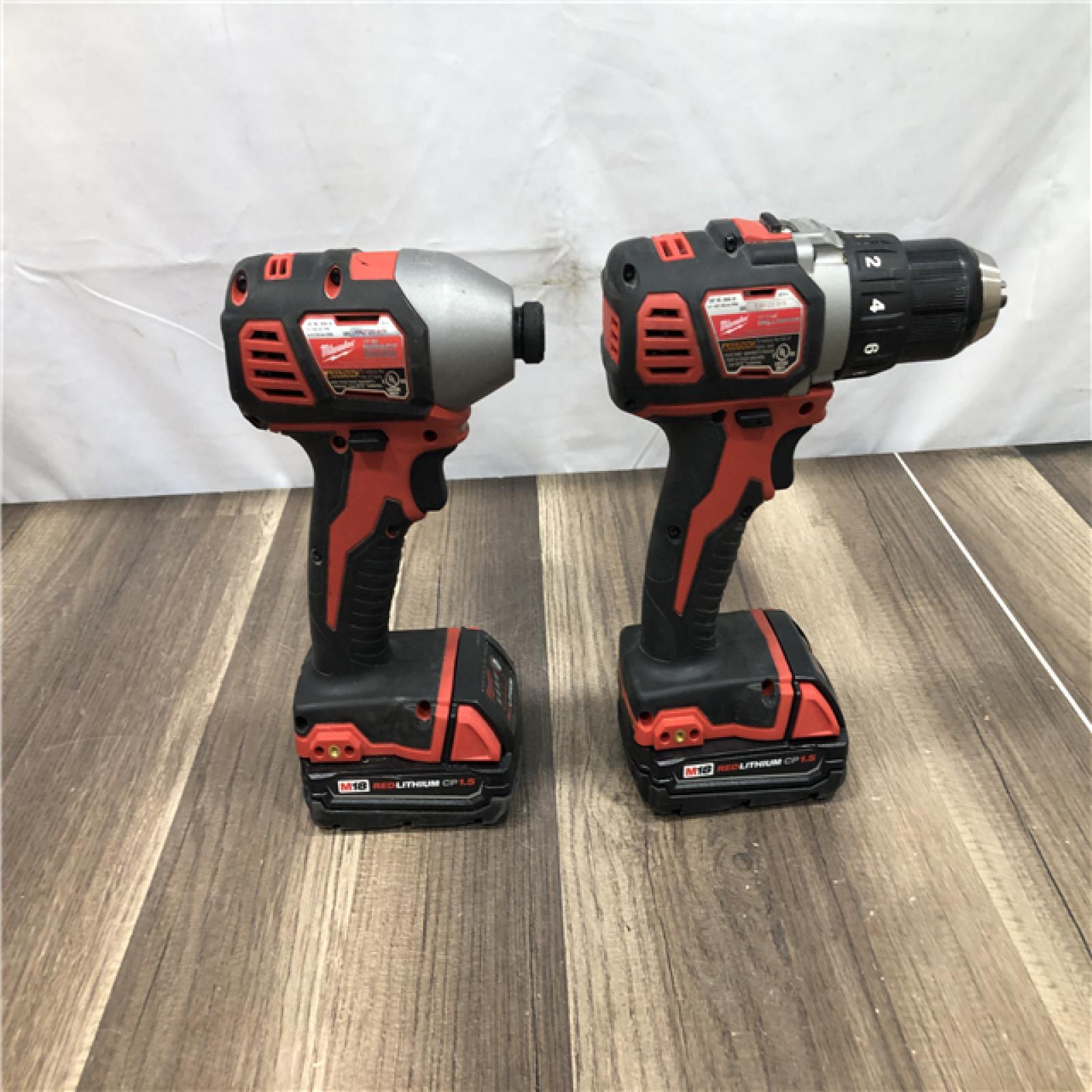 AS-IS Milwaukee  18V Lithium-Ion Cordless Drill Driver/Impact Driver Combo Kit