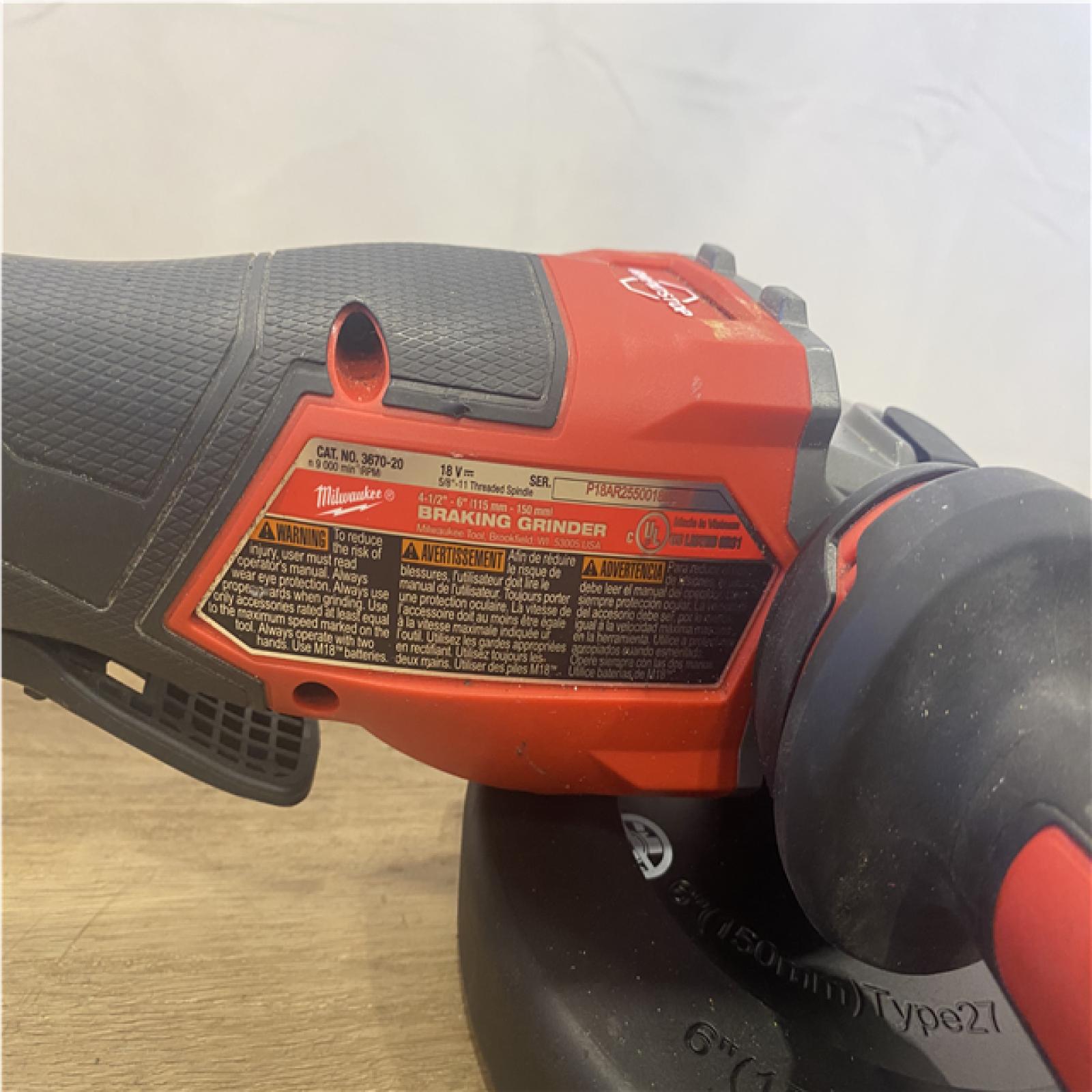 AS-IS Milwaukee FUEL 18-Volt Lithium-Ion Brushless Cordless 4-1/2 in./6 in. Braking Grinder with Paddle Switch (Tool-Only)