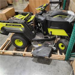 Dallas Location - As-Is RYOBI 80V HP Brushless 42 in. Battery Electric Cordless Riding Lawn Tractor with (3) 80V 10Ah Batteries and Charger