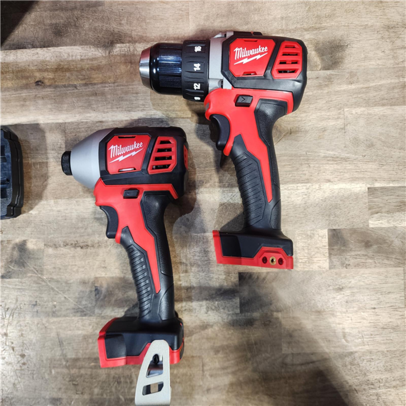 HOUSTON - LOCATION - AS-IS Milwaukee 18V Cordless Brushed 2 Tool Drill/Driver and Impact Driver Kit