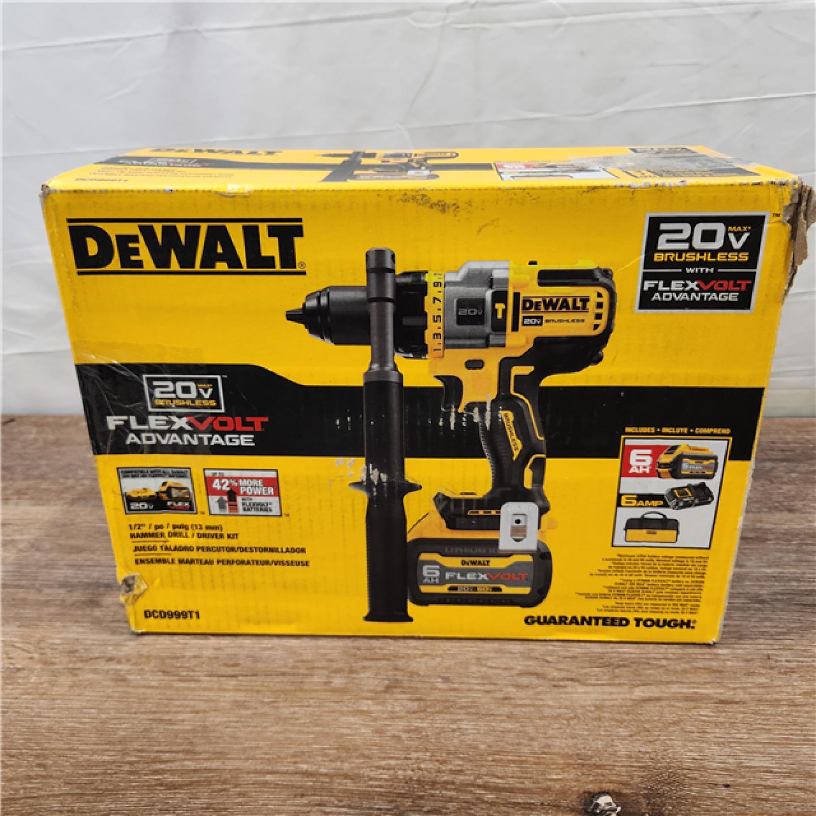 AS-IS Dewalt FLEXVOLT 20 Volt 1/2 in. Brushless Cordless Hammer Drill/Driver Kit (Battery & Charger)