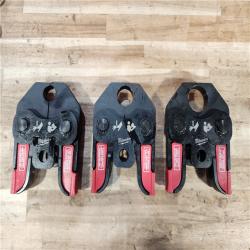 HOUSTON LOCATION - AS-IS (APPEARS LIKE NEW) Milwaukee 18V Lithium-Ion Cordless Short Throw Press Tool with 3 PEX Crimp Jaws Kit