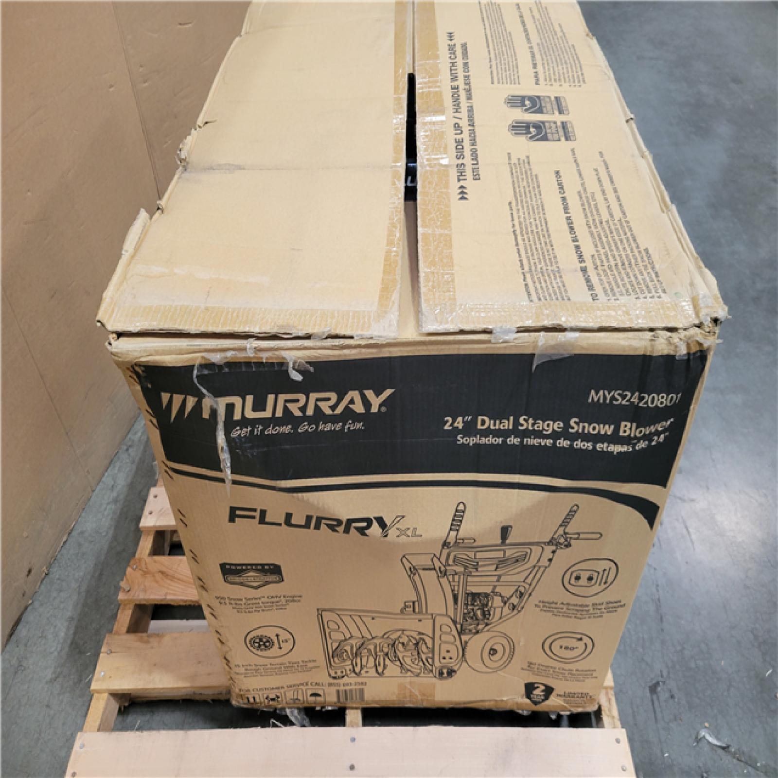 CALIFORNIA AS-IS NEW MURRAY 24 DUAL STAGE SNOW BLOWER