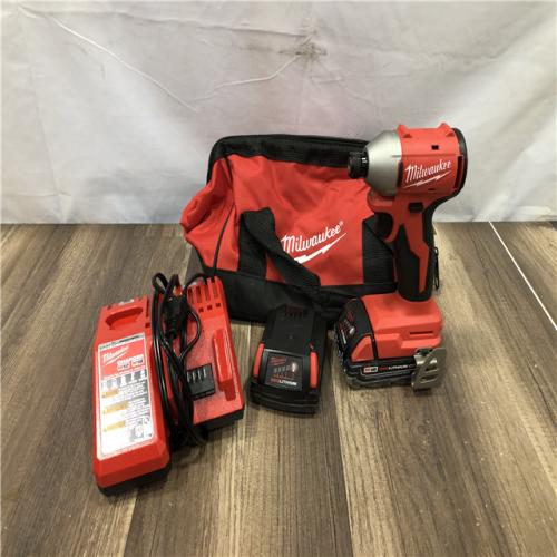 AS-IS Milwaukee 18V Lithium-Ion Brushless Cordless 1/4 in. Impact Driver Kit