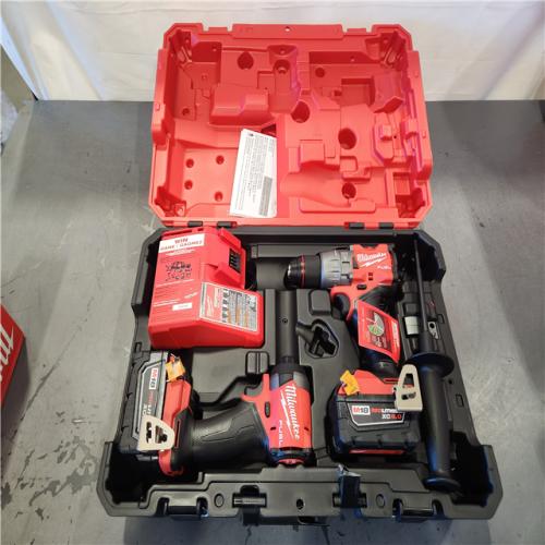 AS-IS- Milwaukee FUEL 18V Lithium-Ion Brushless Cordless Hammer Drill and Impact Driver Combo Kit (2-Tool) with 2 Batteries