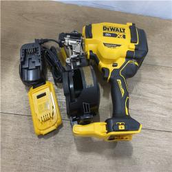 AS-IS DEWALT 20V MAX Lithium-Ion 15-Degree Electric Cordless Roofing Nailer Kit