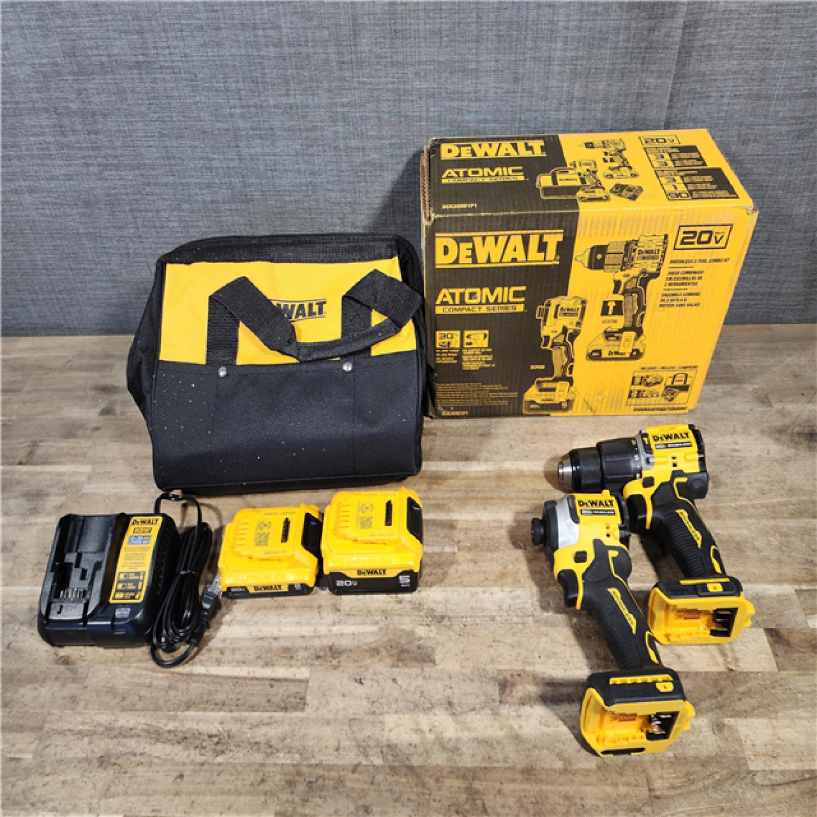 HOUSTON LOCATION - AS-IS DEWALT ATOMIC 20V MAX Lithium-Ion Cordless 2-Tool Combo Kit