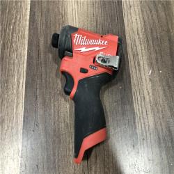 AS-IS Milwaukee  FUEL 12V Lithium-Ion Brushless Cordless 1/4 in. Hex Impact Driver (Tool-Only)