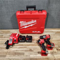 HOUSTON LOCATION - AS-IS (APPEARS LIKE NEW) Milwaukee FUEL 18V Lithium-Ion Brushless Cordless Hammer Drill and Impact Driver Combo Kit