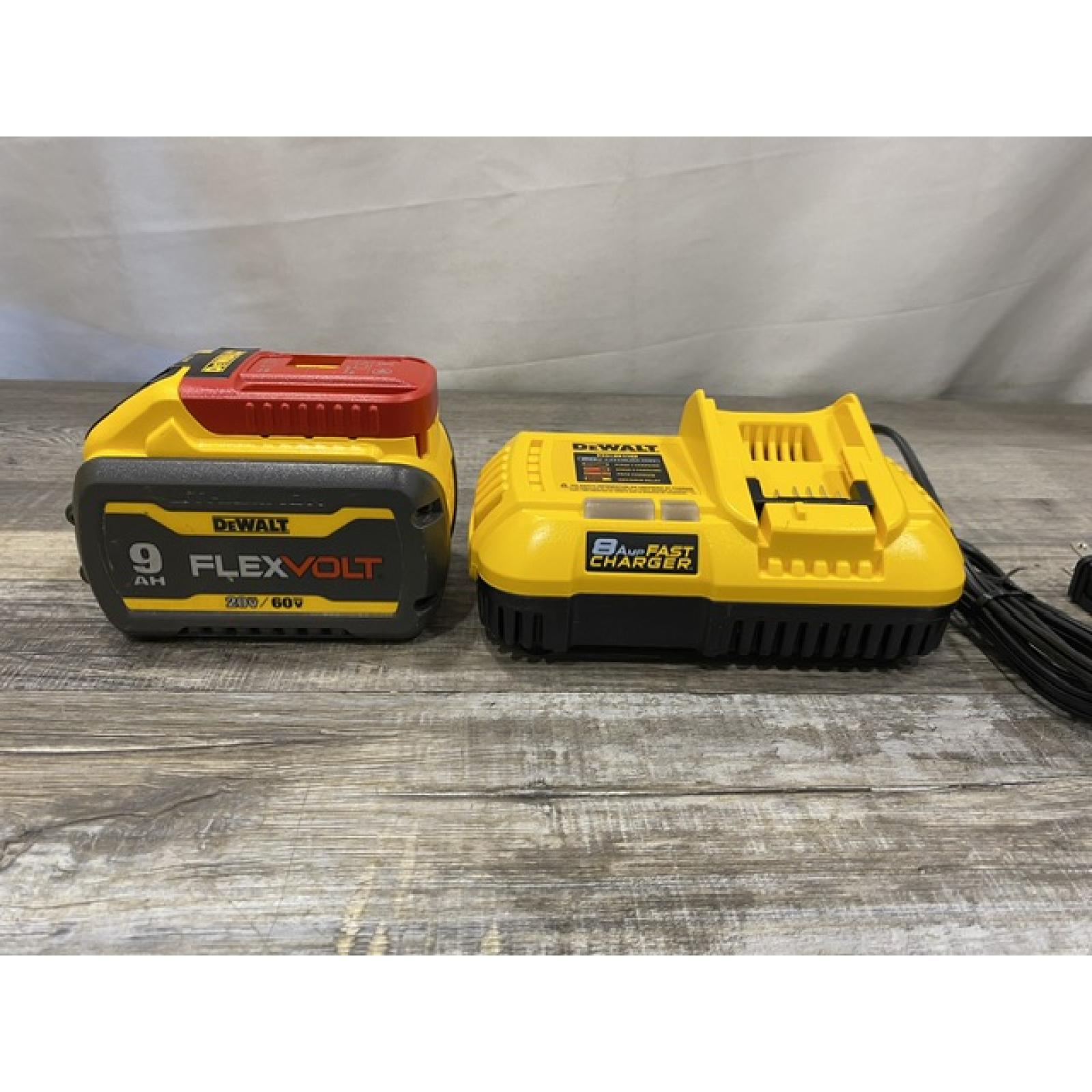 AS-IS DEWALT 20V/60V MAX FLEXVOLT Lithium-Ion 9.0Ah Battery and Charger Starter Kit