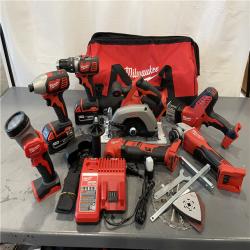 AS-IS - Milwaukee M18 18-Volt Lithium-Ion Cordless Combo Kit 7-Tool Kit