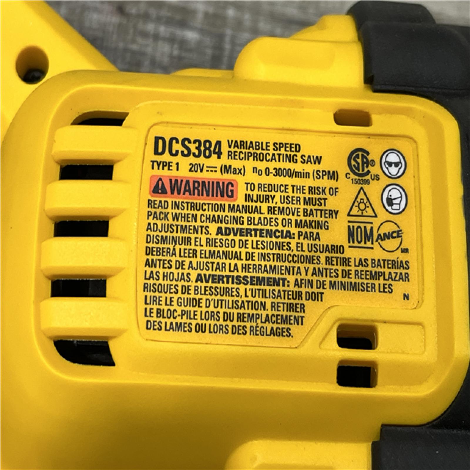 AS-IS DEWALT 20-Volt XR Cordless Reciprocating Saw (Tool Only)