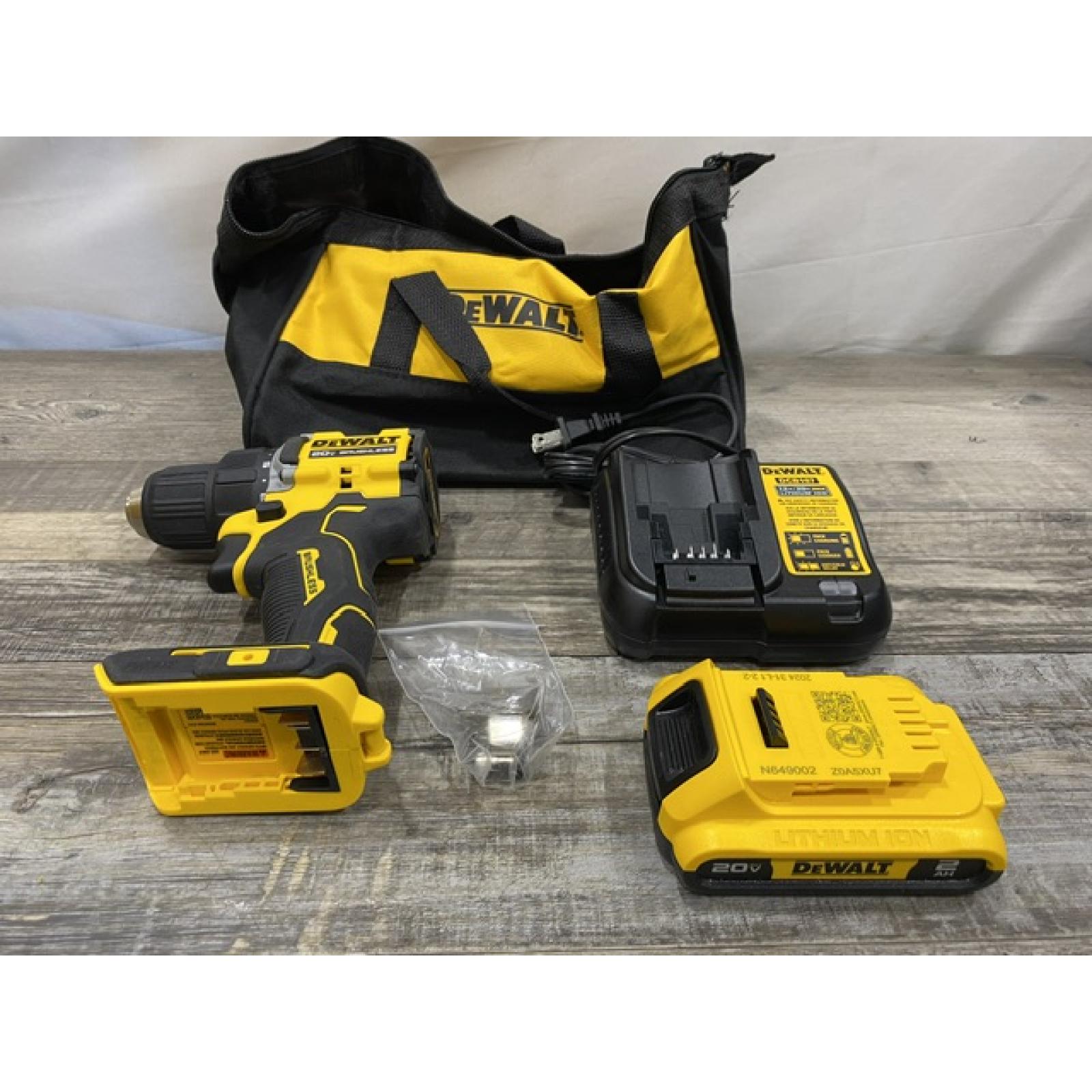 AS-IS DEWALT Atomic 20V Lithium-Ion Cordless Compact 1/2 in. Drill/Driver Kit