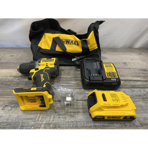 AS-IS DEWALT Atomic 20V Lithium-Ion Cordless Compact 1/2 in. Drill/Driver Kit