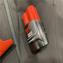 AS-IS Milwaukee Men's Large 12-Volt Lithium-Ion Cordless Tough Shell Black Heated Jacket Kit