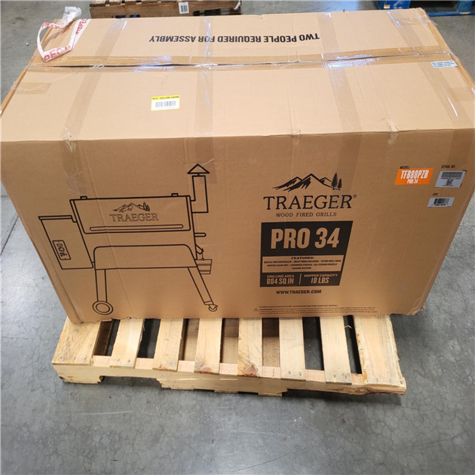 CALIFORNIA AS-IS APPEARS NEW TRAGER PRO SERIES 34-PELLET GRILL AND SMOKER