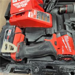 AS-IS Milwaukee M18 FUEL 18V Lithium-Ion Brushless Cordless Hammer Drill and Impact Driver Combo Kit (2-Tool) with 2 Batteries