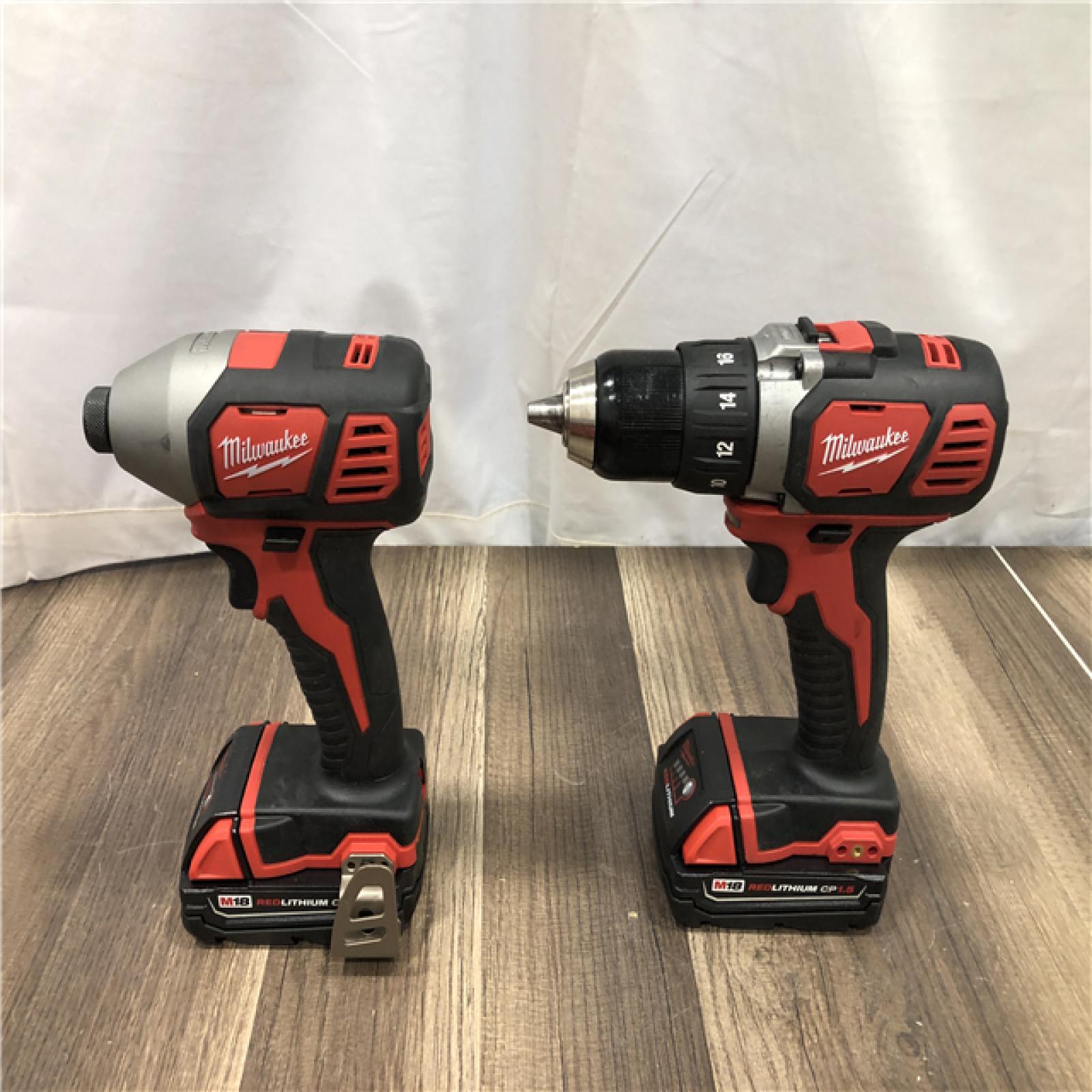 AS-IS Milwaukee 18V Lithium-Ion Cordless Drill Driver/Impact Driver Combo Kit