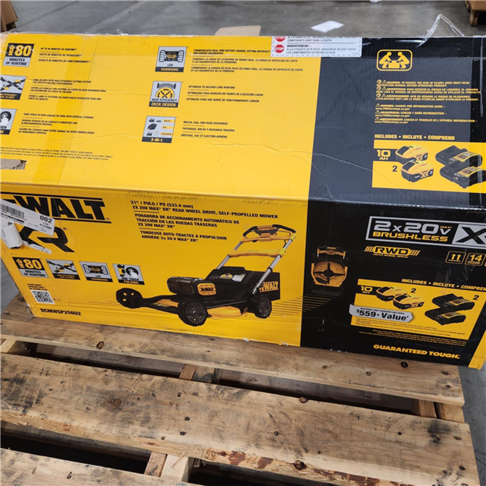 As-Is- 2x20V MAX 21 in. Cordless Battery Powered Self Propelled Lawn Mower Kit with (2) 10 Ah Batteries and Chargers