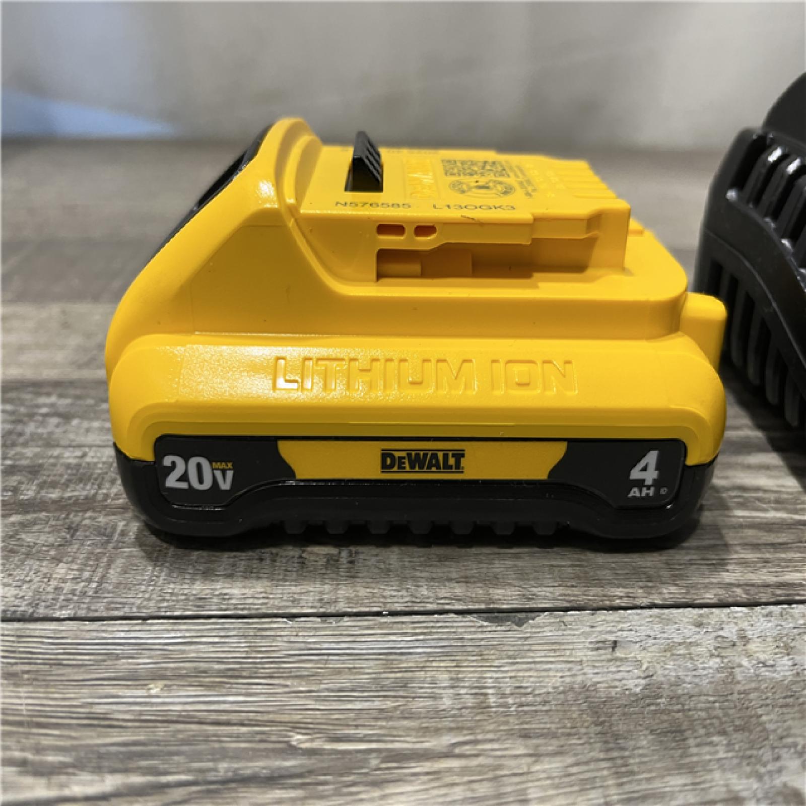 AS-IS DEWALT 20V MAX Compact Lithium-Ion 4.0Ah Battery Pack with 12V to 20V MAX Charger
