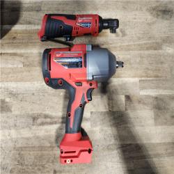 HOUSTON LOCATION - AS-IS Milwaukee 12/18V Lithium-Ion Cordless 3/8 in. Ratchet and 1/2 in. High Torque Impact Wrench with Friction Ring Combo Kit