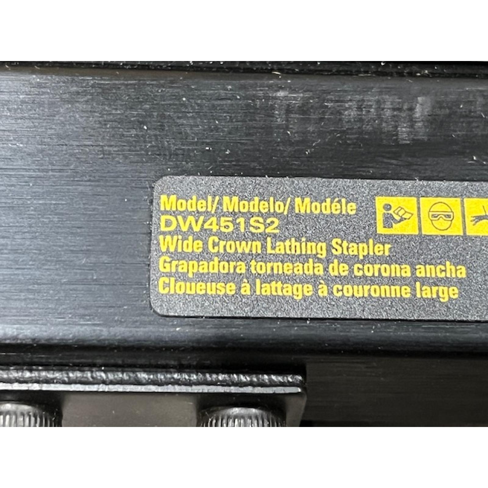 AS-IS DEWALT Corded Pneumatic 16-Gauge 1 in. Crown Lathing Stapler