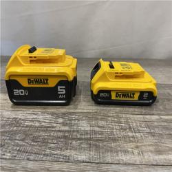 AS-IS DEWALT 20V MAX Lithium-Ion Battery Kit with 5.0Ah and 2.0Ah Battery and Charger