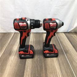 AS-IS Milwaukee 18V Lithium-Ion Cordless Drill Driver/Impact Driver Combo Kit