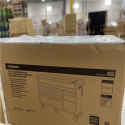 DALLAS LOCATION -Husky Modular Tool Storage 62 in. W X 24 in. D Heavy Duty Matte Black Mobile Workbench Cabinet with Stainless Steel Top