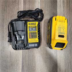 AS-IS DEWALT FLEXVOLT 20V/60V MAX Lithium-Ion 6.0Ah Battery Pack with 6 Amp Output Charger