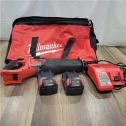 AS-IS Milwaukee M18 FUEL 18V Lithium-Ion Brushless Cordless SAWZALL Reciprocating Saw Kit w/Two 5.0 Ah Batteries Charger