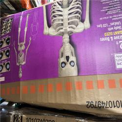 DALLAS LOCATION - AS-IS Home Accents Holiday 12 ft. Grave & Bones Giant-Sized Skelly with LifeEyes™ LCD Eyes H5