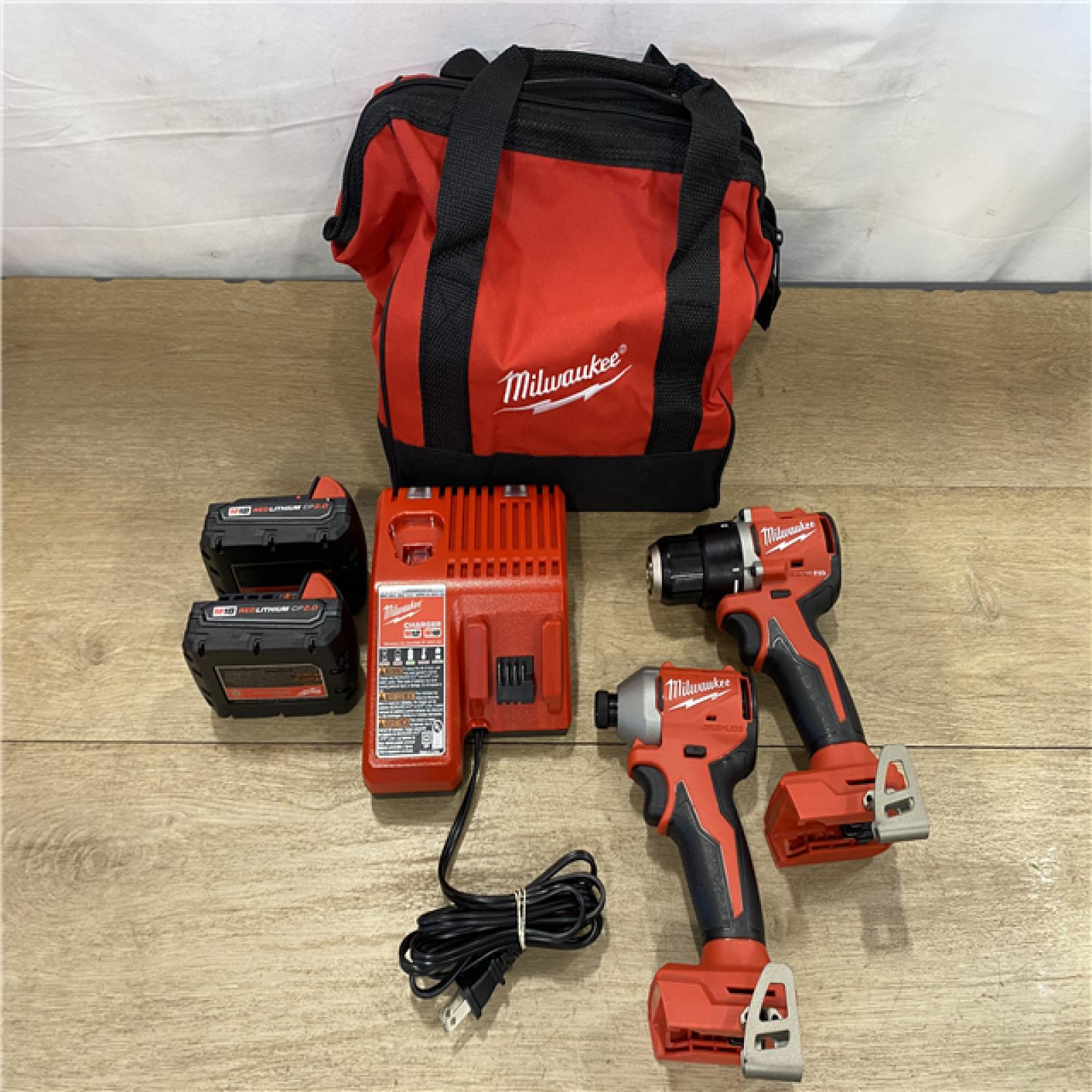 AS-IS Milwaukee 18V Lithium-Ion Brushless Cordless Compact Drill/Impact Combo Kit
