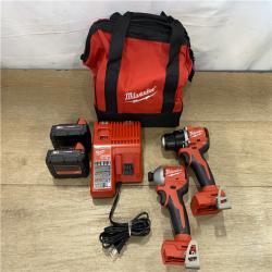AS-IS Milwaukee 18V Lithium-Ion Brushless Cordless Compact Drill/Impact Combo Kit