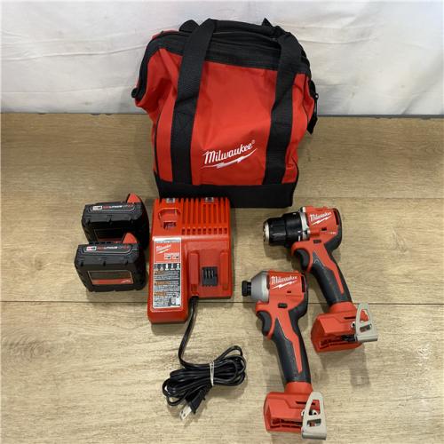 AS-IS Milwaukee 18V Lithium-Ion Brushless Cordless Compact Drill/Impact Combo Kit