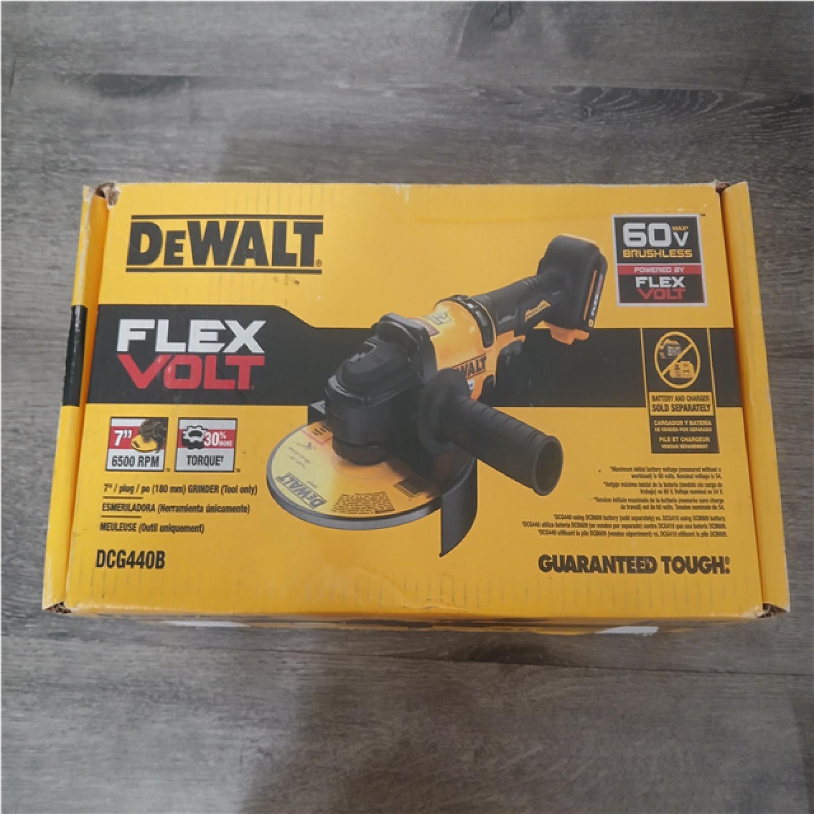 CALIFORNIA AS-IS TOOL DEWALT FLEX VOLT DCG440B