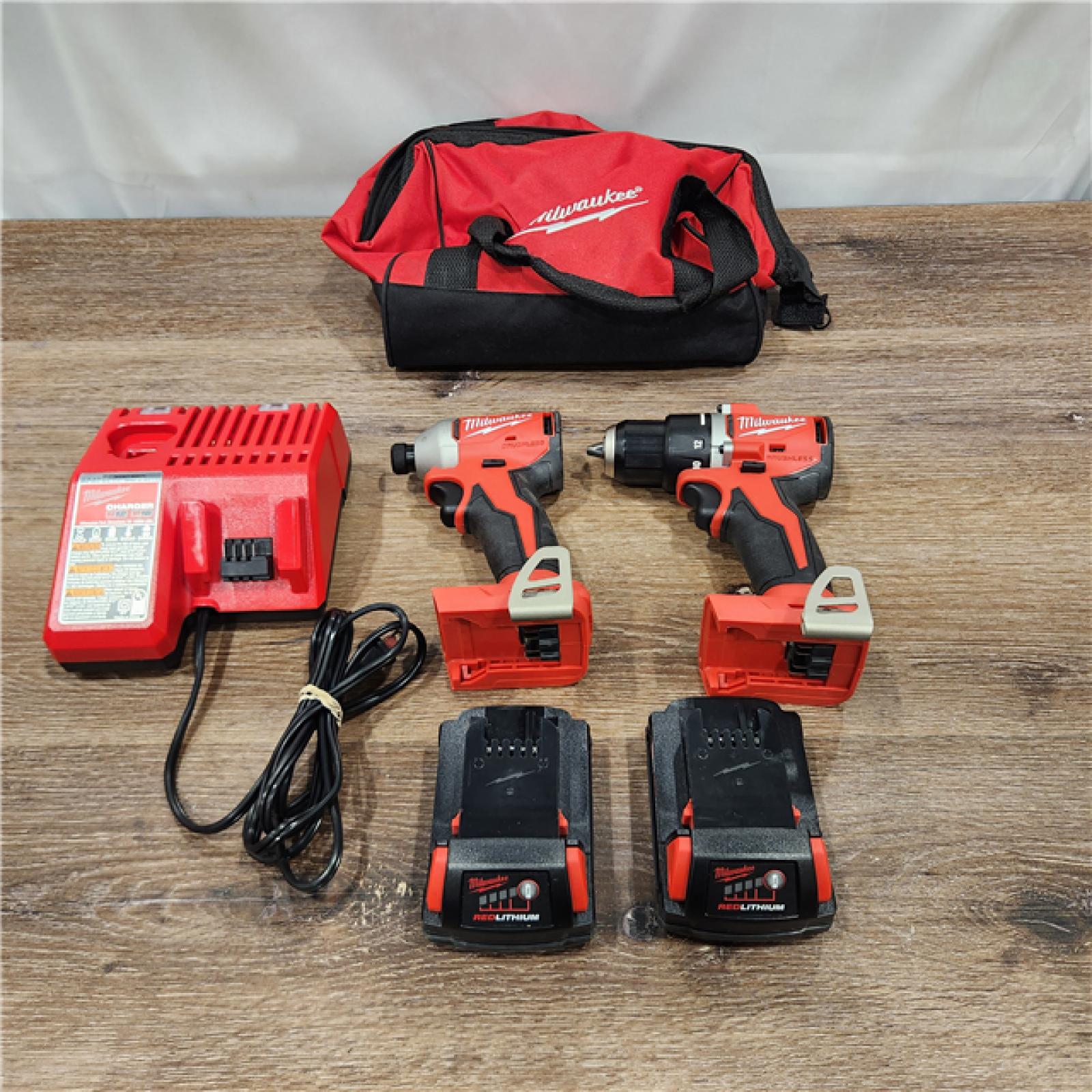 AS-IS Milwaukee M18 Compact Brushless 2-Tool Combo Kit