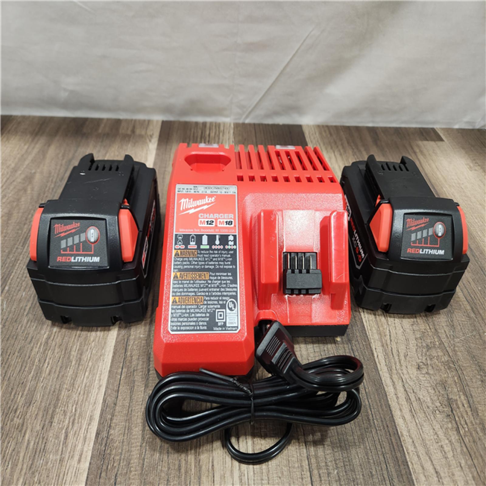 AS-IS - M18 18-Volt Lithium-Ion XC Starter Kit with Two 5.0Ah Batteries and Charger