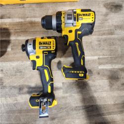 HOUSTON LOCATION - AS-IS DEWALT 20V MAX Cordless Brushless Hammer Drill/Driver 2 Tool Combo Kit with FLEXVOLT ADVANTAGE