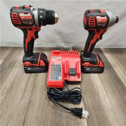 AS-IS- Milwaukee 18V Cordless Brushed 2-Tool Drill/Driver and Impact Driver Kit